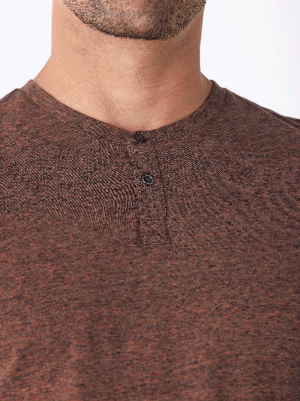 Black Fleck Triblend Henley