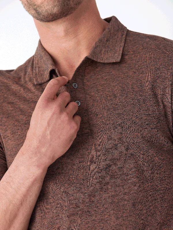 Black Fleck Triblend Jersey Polo