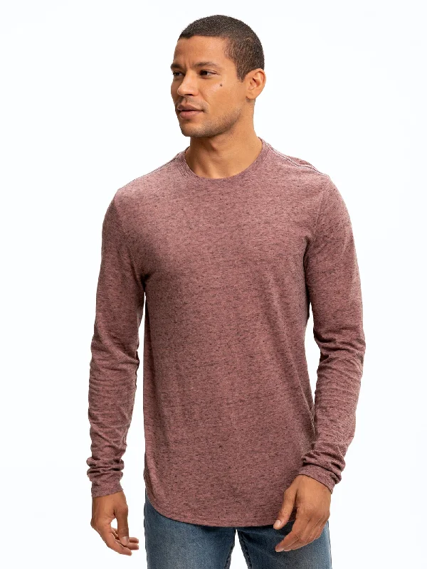 Black Fleck Triblend Long Sleeve Crew