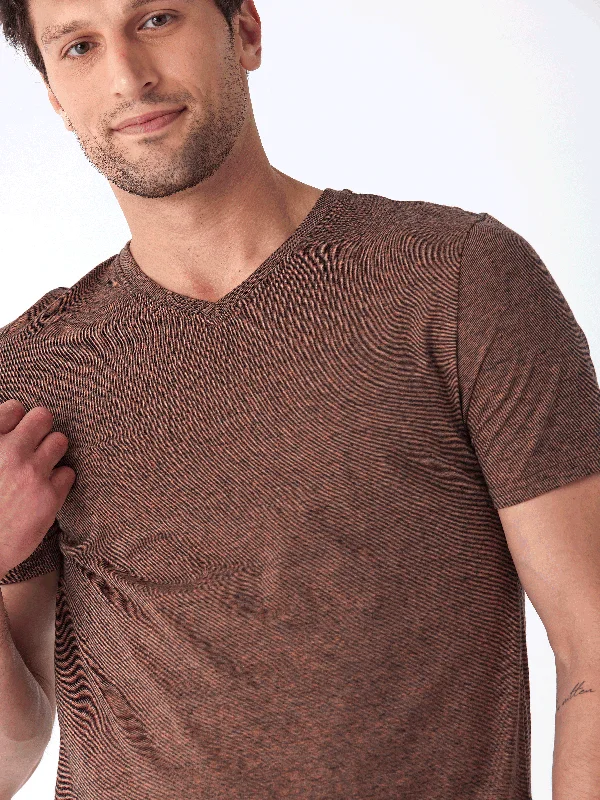 Black Fleck Triblend V-Neck Tee