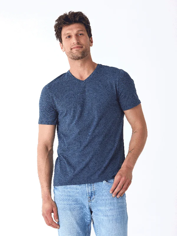 Black Fleck Triblend V-Neck Tee