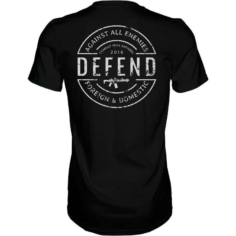 DEFEND AGAINST ALL ENEMIES MEN'S T-SHIRT