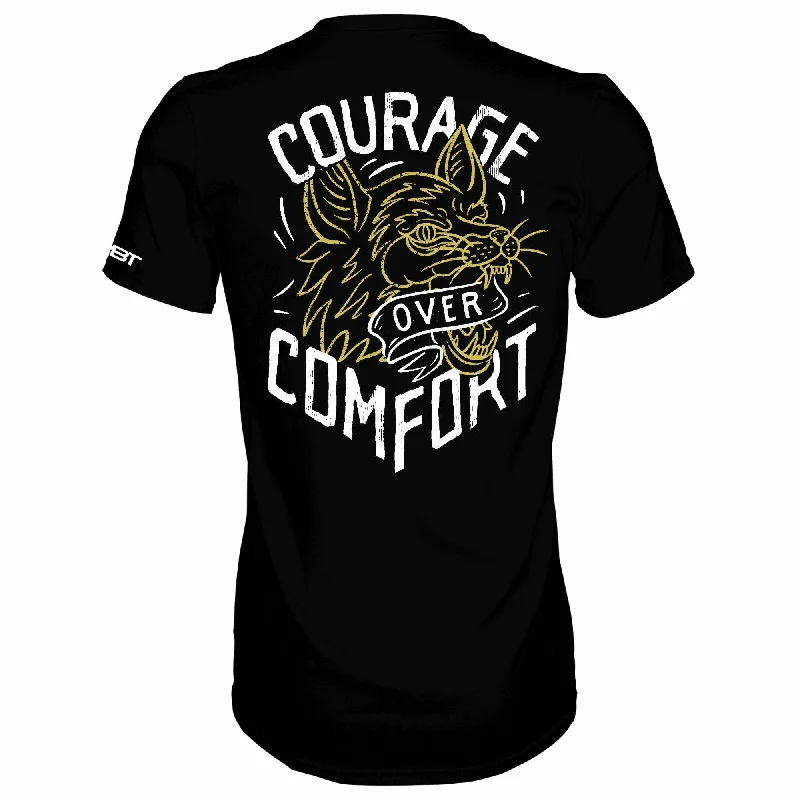 COURAGE OVER COMFORT - WOLF EDITION MEN’S T-SHIRT