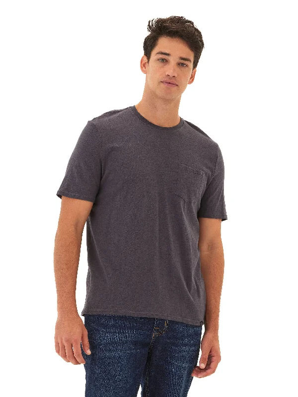 Slub Jersey Crew Neck Pocket Tee