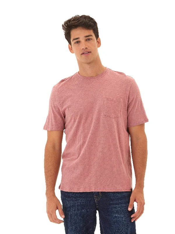 Slub Jersey Crew Neck Pocket Tee