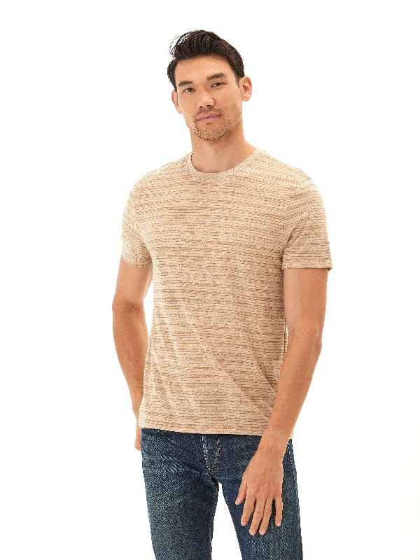 Stripe Triblend Jersey Crew Tee