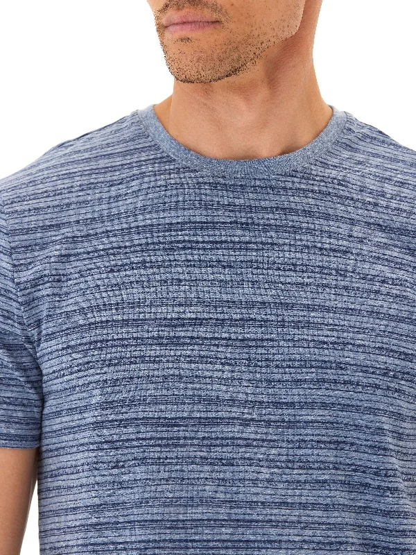 Stripe Triblend Jersey Crew Tee