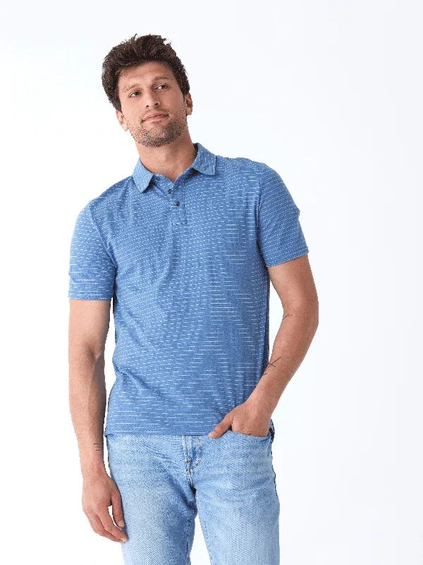 Stripe Triblend Jersey Polo