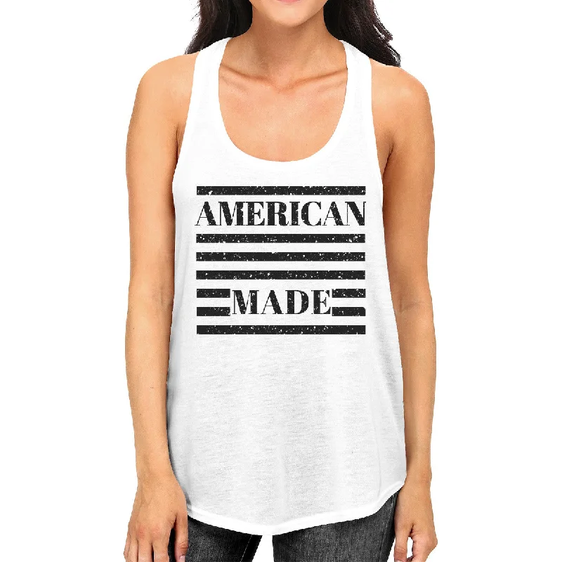 American Made Womens Cotton Tank Top Cute 4th Of July Design