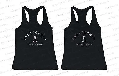 Best Friend Summer BFF Tank Tops California Pacific Coast Huntington Beach