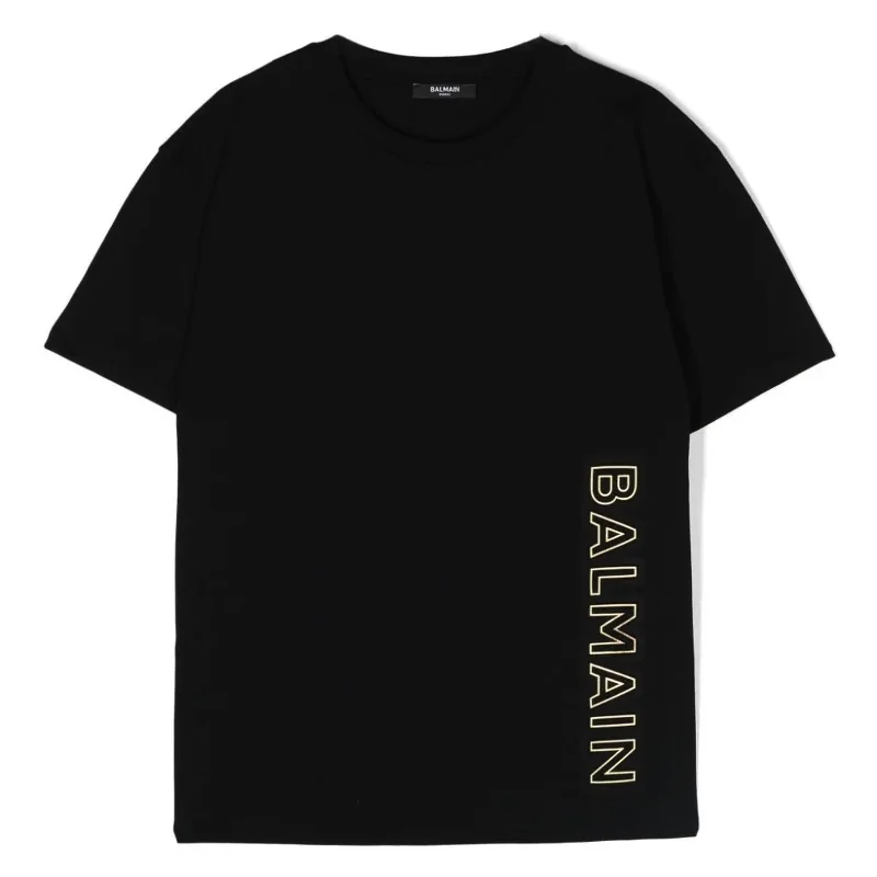 Black Cotton Graphic T-Shirt