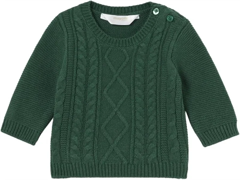 Boys' Braided Jumper In Pine