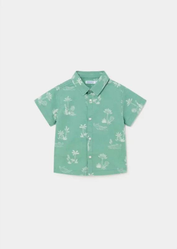 Boys' Printed Shirt In Eucalyptus