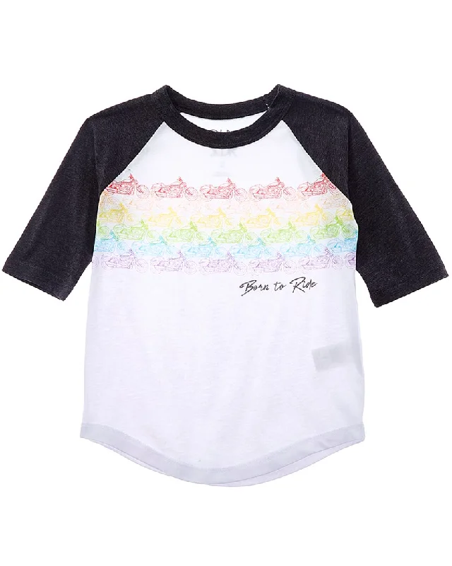 Chaser Born To Ride Raglan Baseball T-Shirt