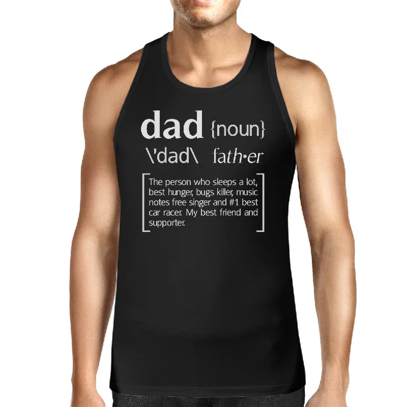 Dad Noun Mens Black Sleeveless Tee Funny Birthday Gifts For Dad