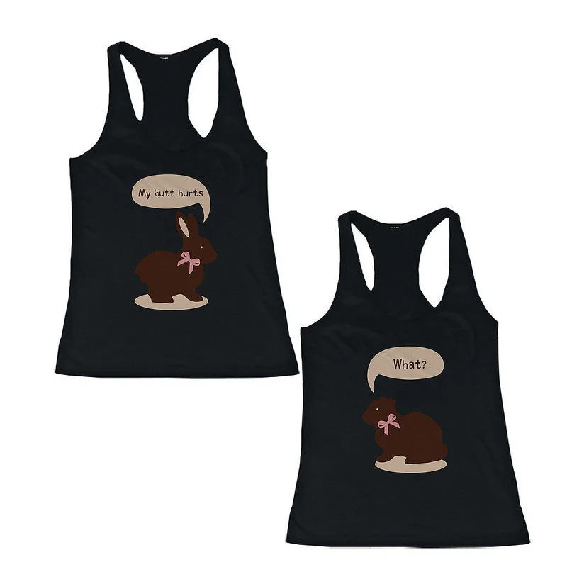 Funny Easter Joke BFF Tanks Easter Bunny Chocolate Best Friend Tank Tops