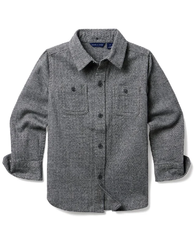 Janie and Jack Herringbone Shirt