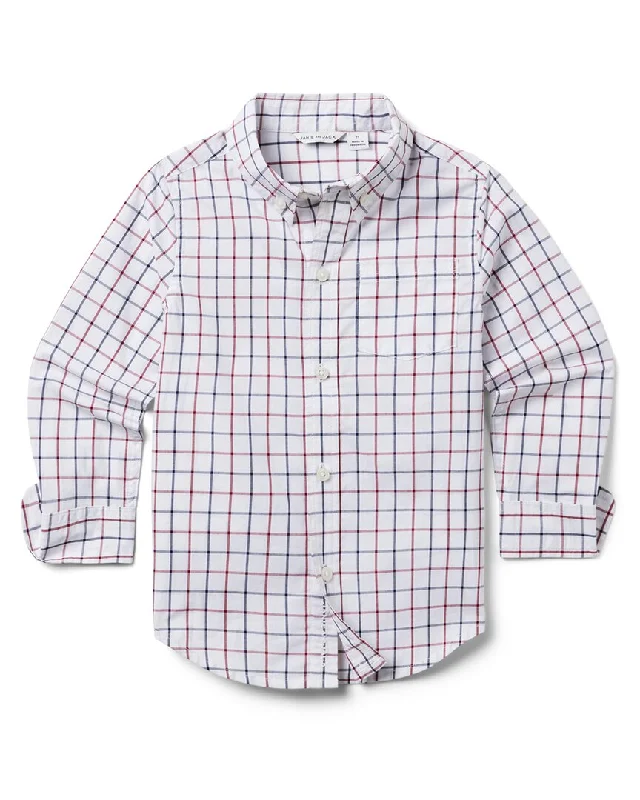 Janie and Jack The Tattersall Poplin Shirt