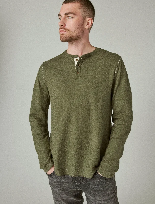 Lucky Brand Mens Duofold Henley