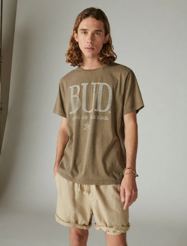 Lucky Brand Men's Large Bud Logo Tee