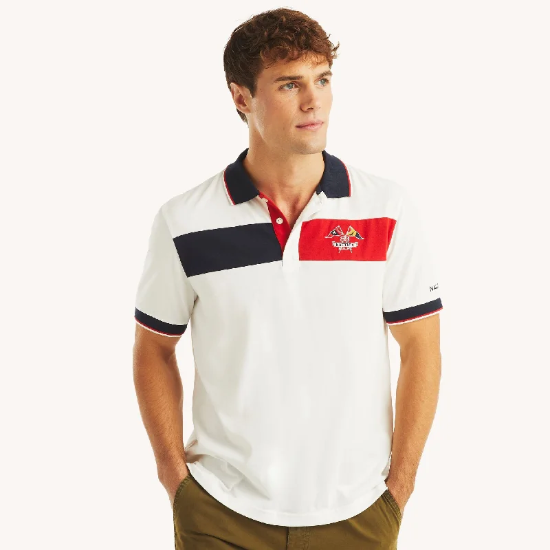 Nautica Mens Classic Fit Pieced Polo