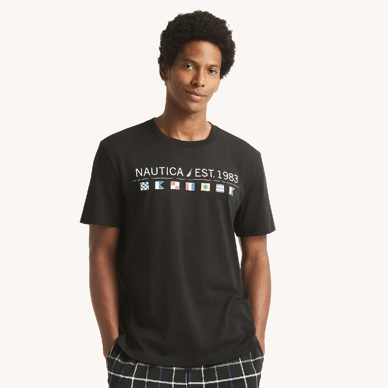 Nautica Mens Logo Sleep T-Shirt