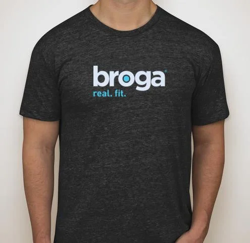 Official Broga® Real.Fit. American Apparel T-Shirt - CHARCOAL