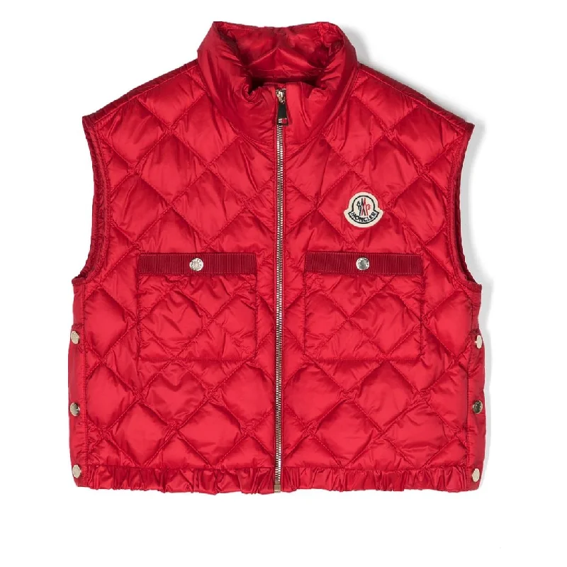 Red Garonna Quilted Down Gilet