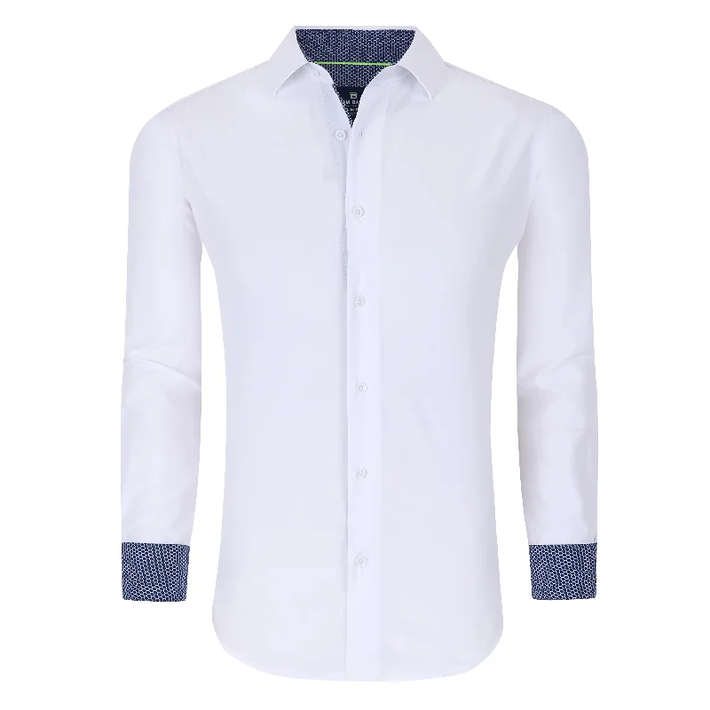 Tom Baine Slim Fit Performance Long Sleeve Solid Button Down