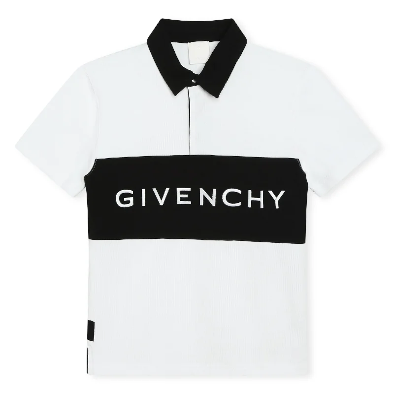 White Cotton Rugby Shirt