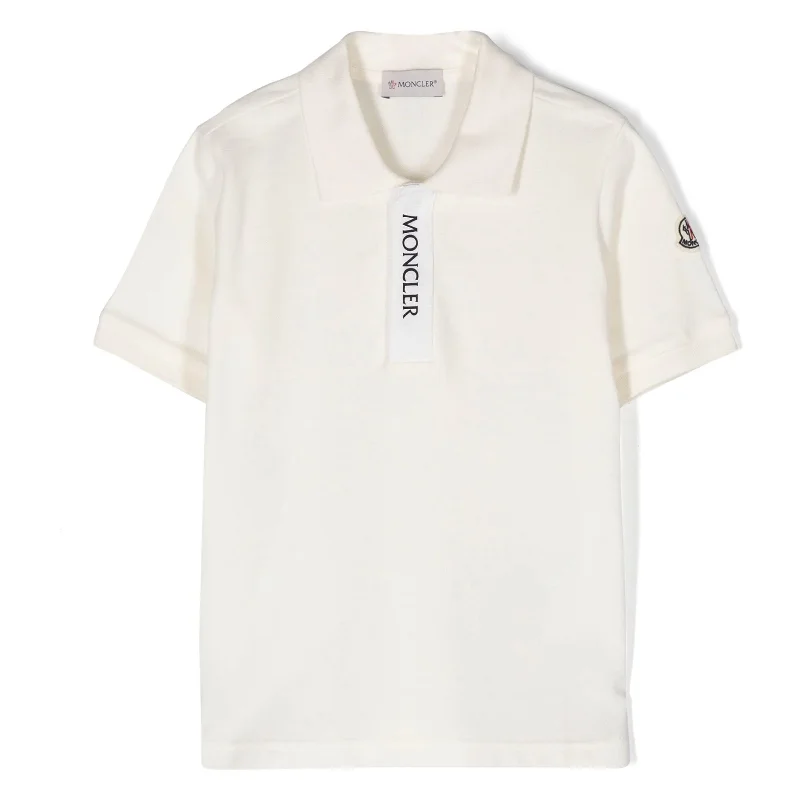 White Logo Polo