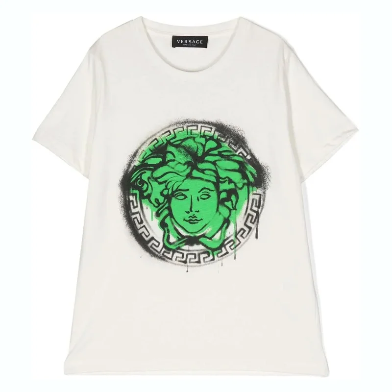 White Medusa Print T-Shirt