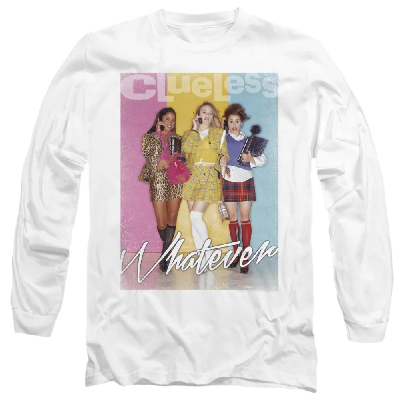 Clueless Long Sleeve T-Shirt Whatever White Tee