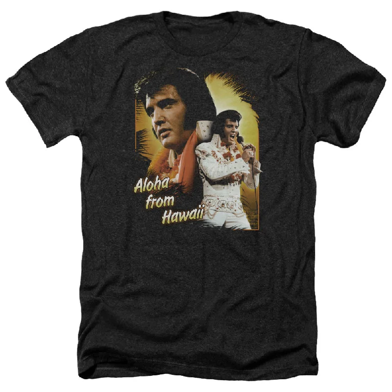 Elvis Presley Heather T-Shirt Aloha from Hawaii Black Tee