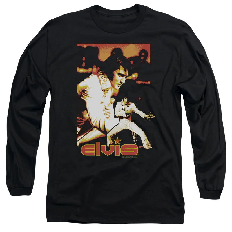 Elvis Presley Long Sleeve T-Shirt Moves Black Tee