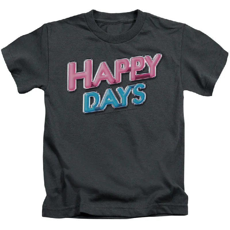 Happy Days Boys T-Shirt Logo Charcoal Tee