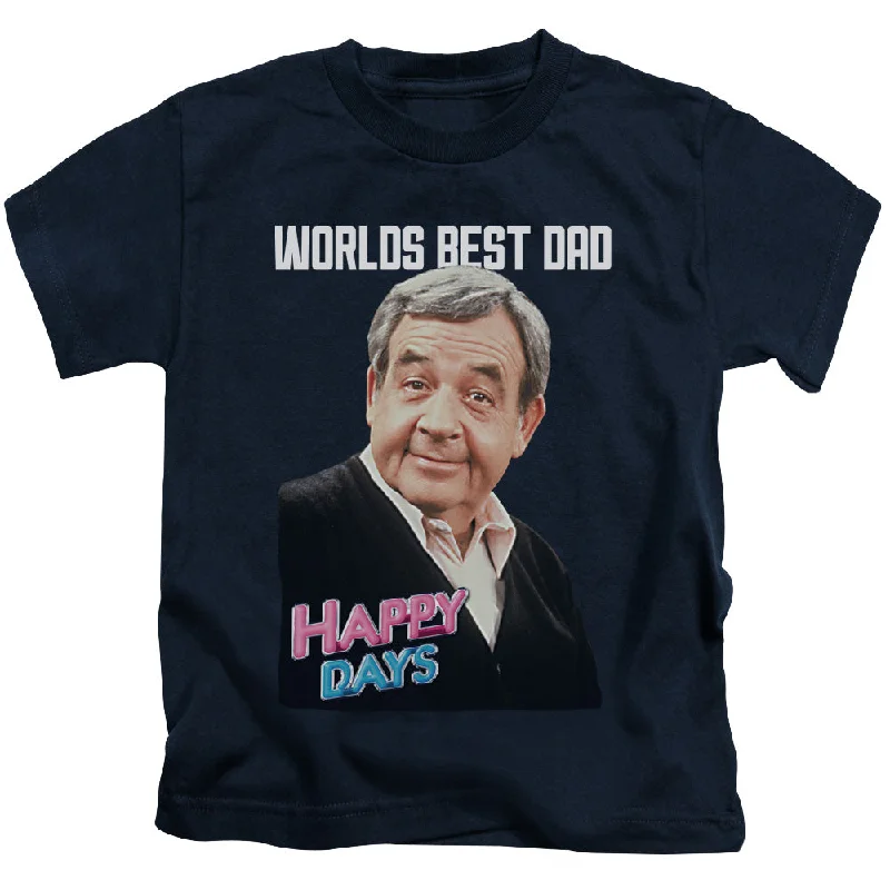 Happy Days Boys T-Shirt Worlds Best Dad Navy Tee