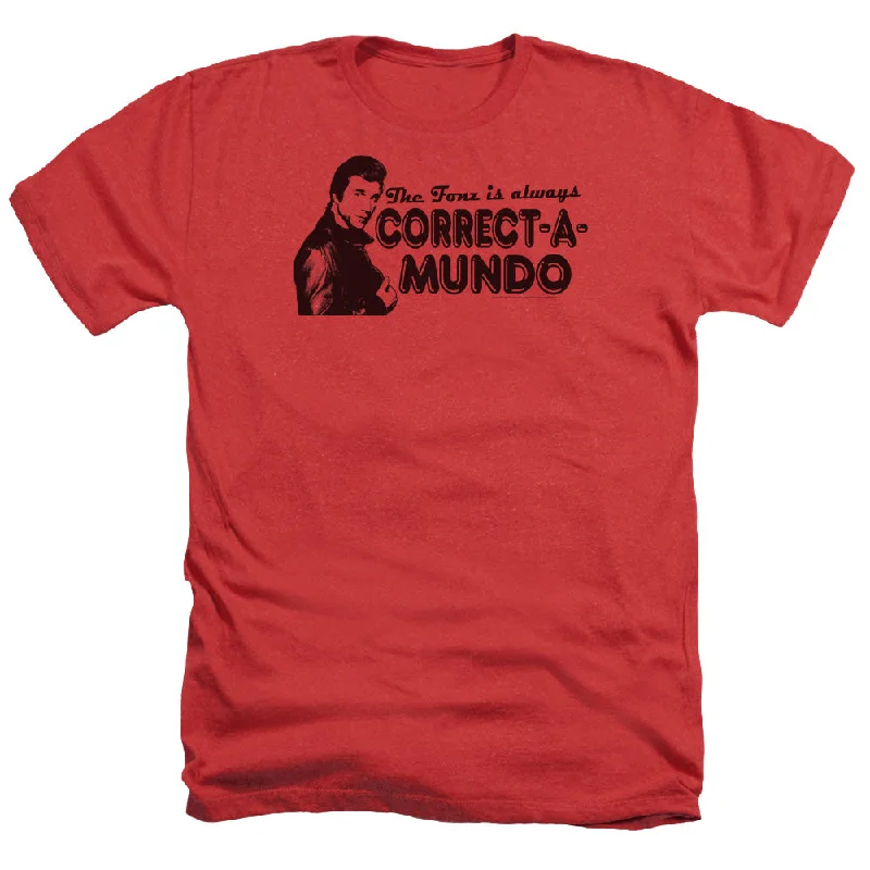 Happy Days Heather T-Shirt Correct a Mundo Red Tee