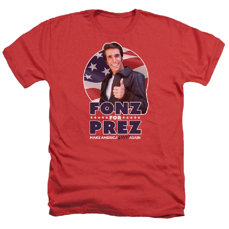 Happy Days Heather T-Shirt Fonz For President Red Tee