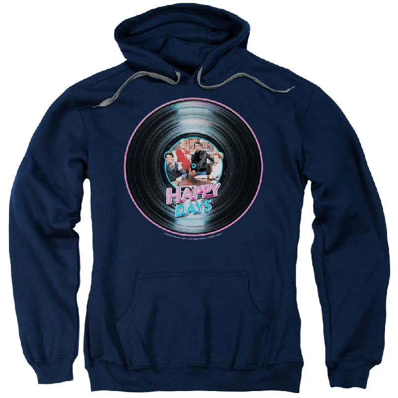 Happy Days Hoodie Record Navy Hoody