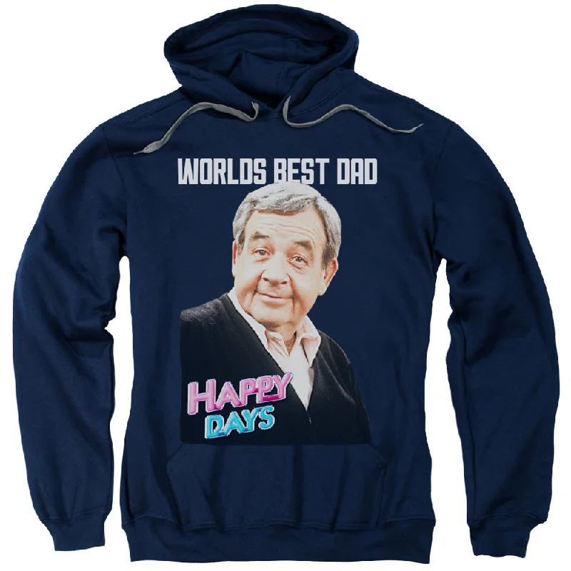 Happy Days Hoodie Worlds Best Dad Navy Hoody