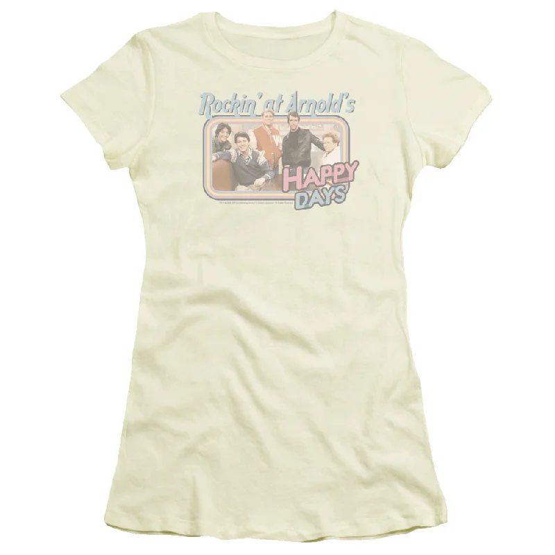 Happy Days Juniors T-Shirt Rockin at Arnolds Cream Tee