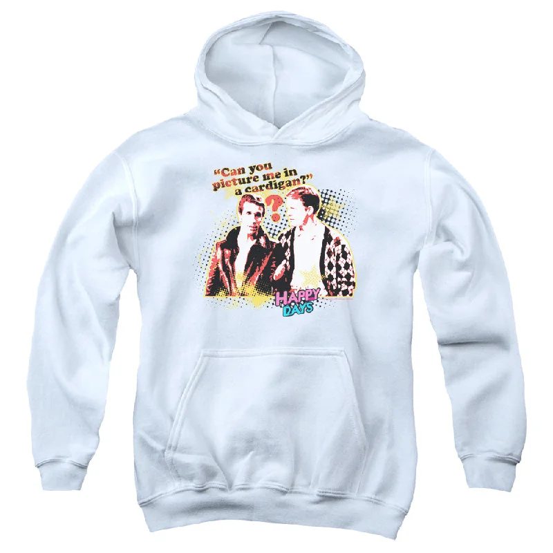 Happy Days Kids Hoodie Picture Me in a Cardigan White Hoody