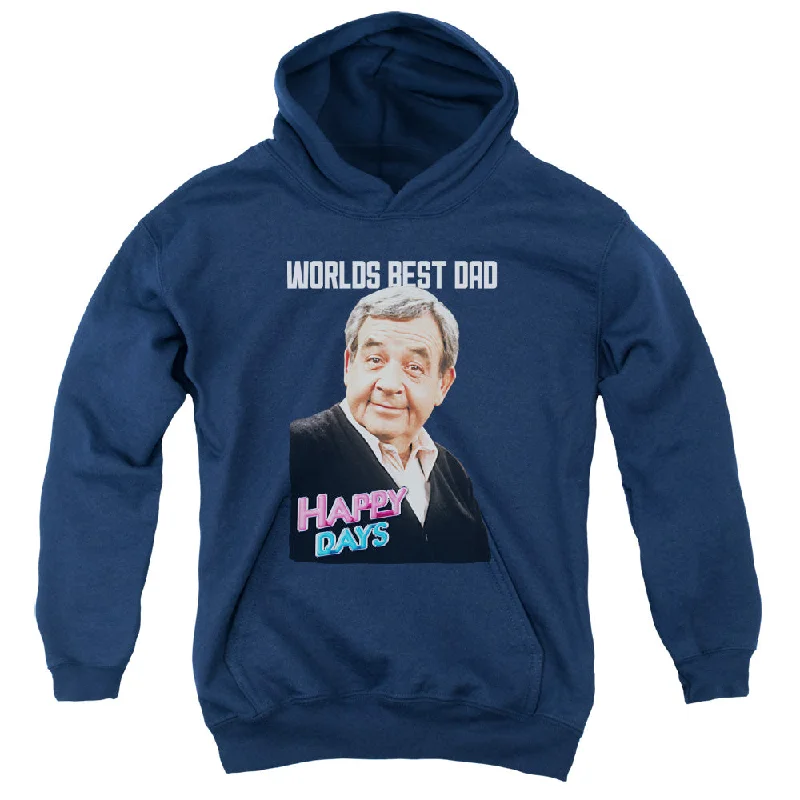 Happy Days Kids Hoodie Worlds Best Dad Navy Hoody