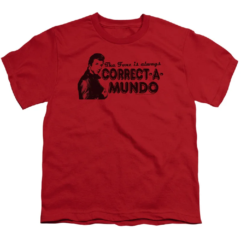 Happy Days Kids T-Shirt Correct a Mundo Red Tee