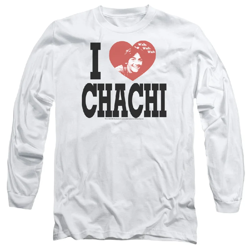 Happy Days Long Sleeve T-Shirt I Love Chachi White Tee