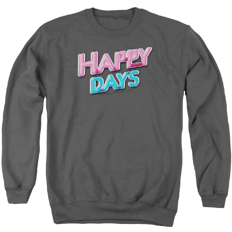 Happy Days Sweatshirt Logo Charcoal Pullover