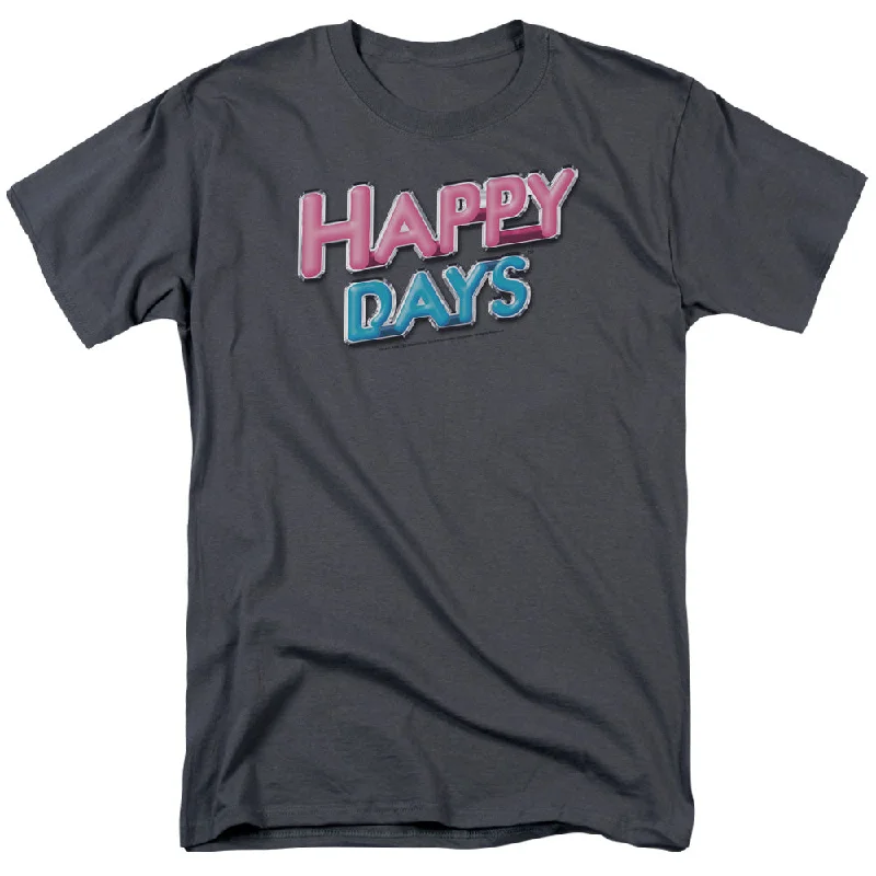 Happy Days T-Shirt Logo Charcoal Tee