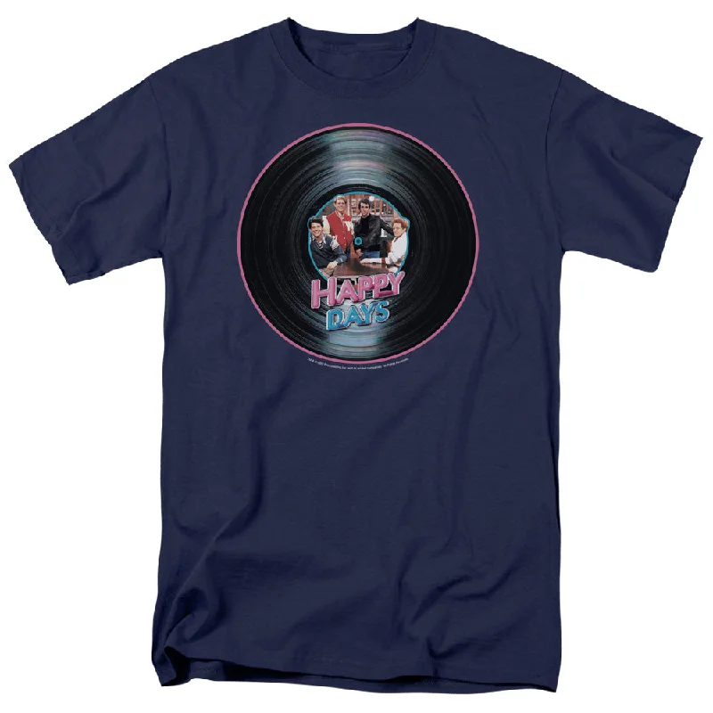 Happy Days T-Shirt Record Navy Tee