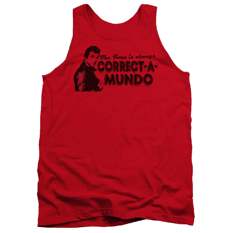 Happy Days Tanktop Correct a Mundo Red Tank